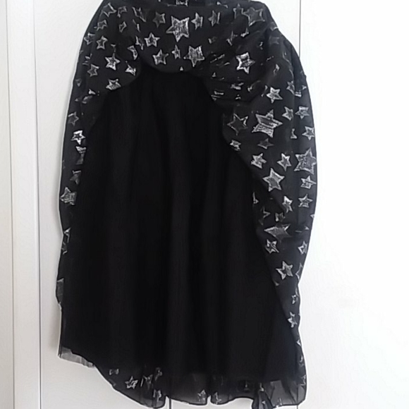 Halogen × Atlantic-Pacific Black & Silver Starlight A-Line Skirt Size Medium NWT - Picture 12 of 15
